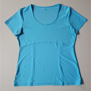 Eddie Bauer Blue Aqua Infinity Short Sleeve Tee